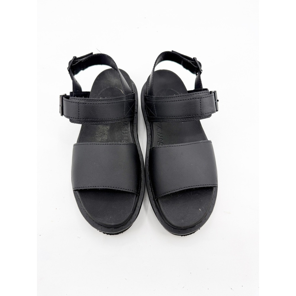 Dr. Martens Voss Black Leather Platform Sandals Womens Size 9 Ziggy Sole